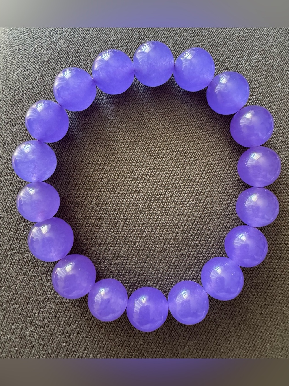 Lavender Purple Beaded Stretch Bracelet 6-6 3/4”